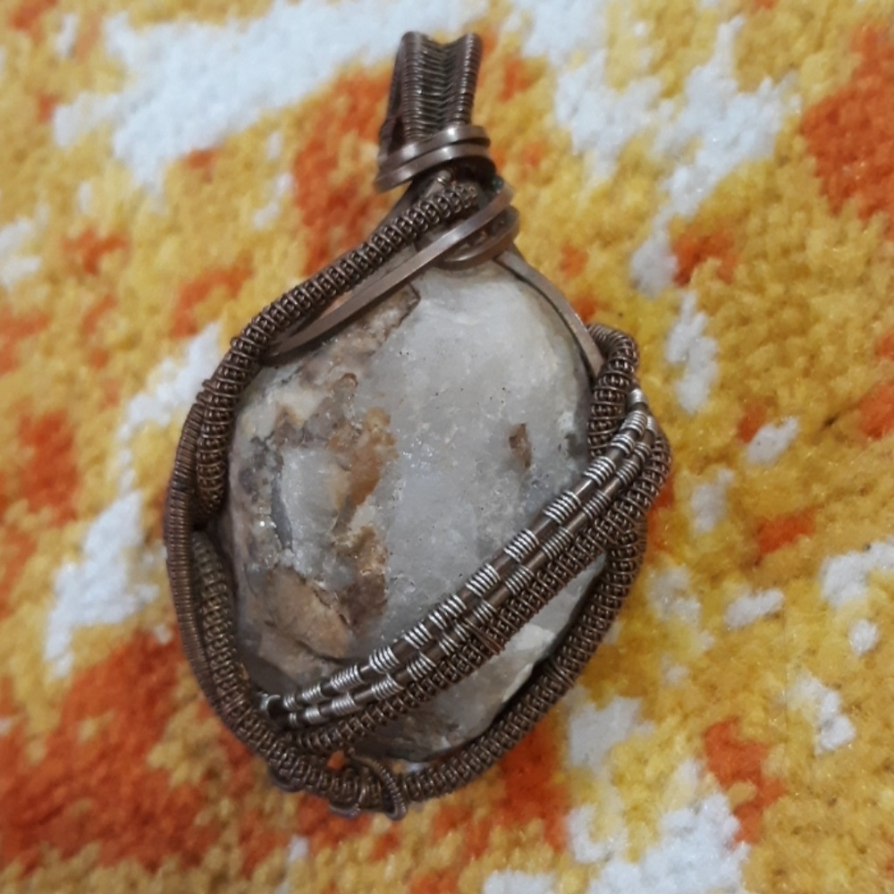 Copper + Crystal Pendant Wrap